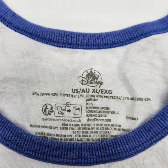 Disney Walt World Castle Tank Top Rainbow Logo Blue Trim Adult XL - Picture 3 of 6